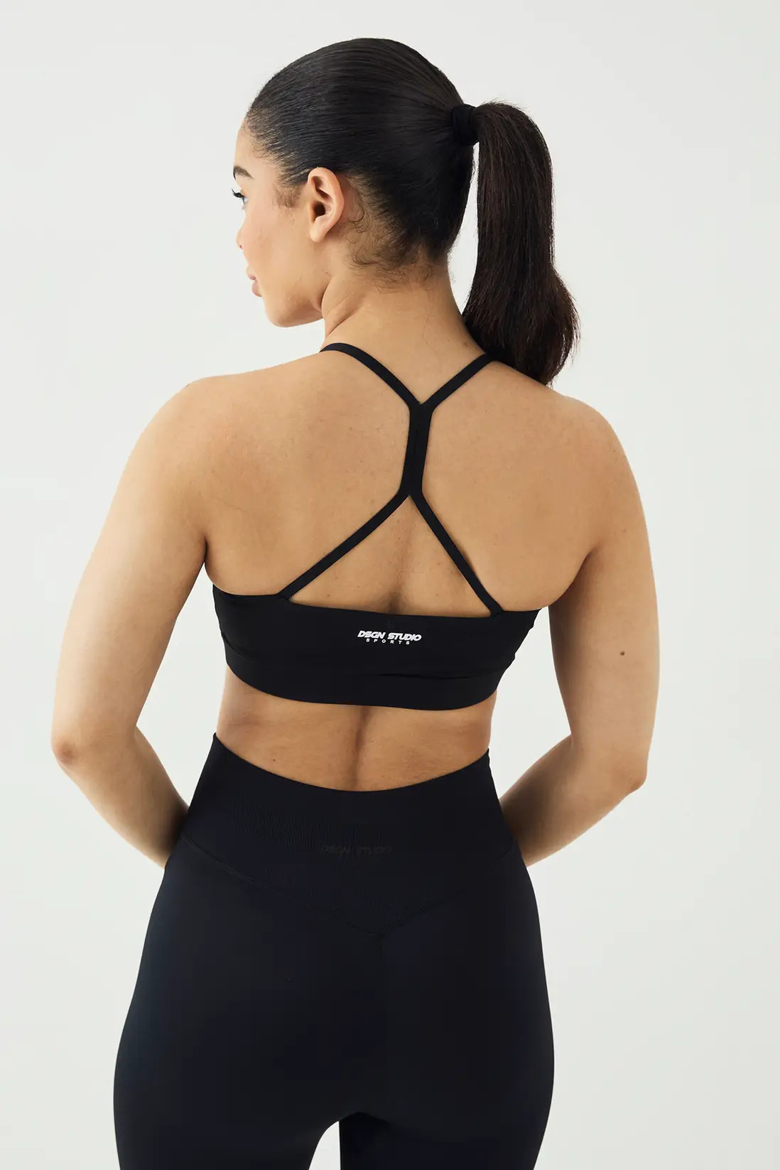 DSGN Studio T Back Sports Bra | Boohoo.com (UK & IE)