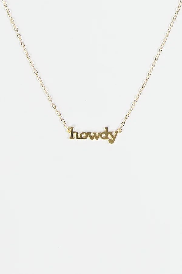 18K Gold Howdy Necklace | Altar'd State