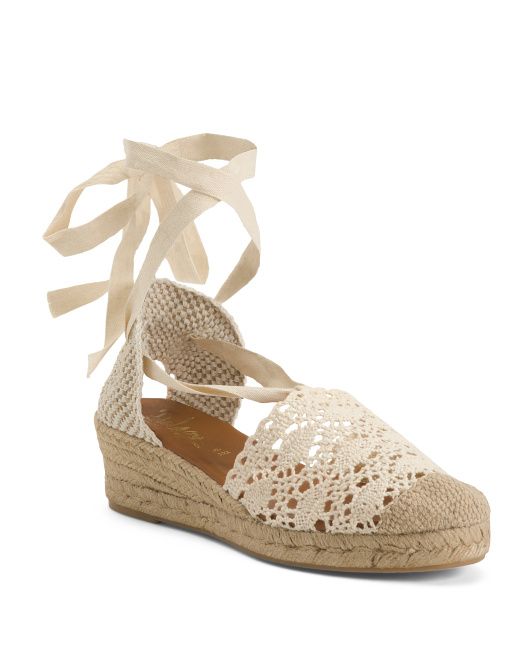 Made In Spain Braided Ankle Lace Up Espadrilles | Women's Shoes | Marshalls | Marshalls
