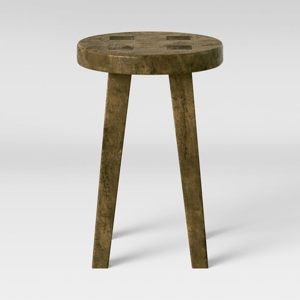 Woodland Carved Wood Accent Table Brown - Threshold™ | Target