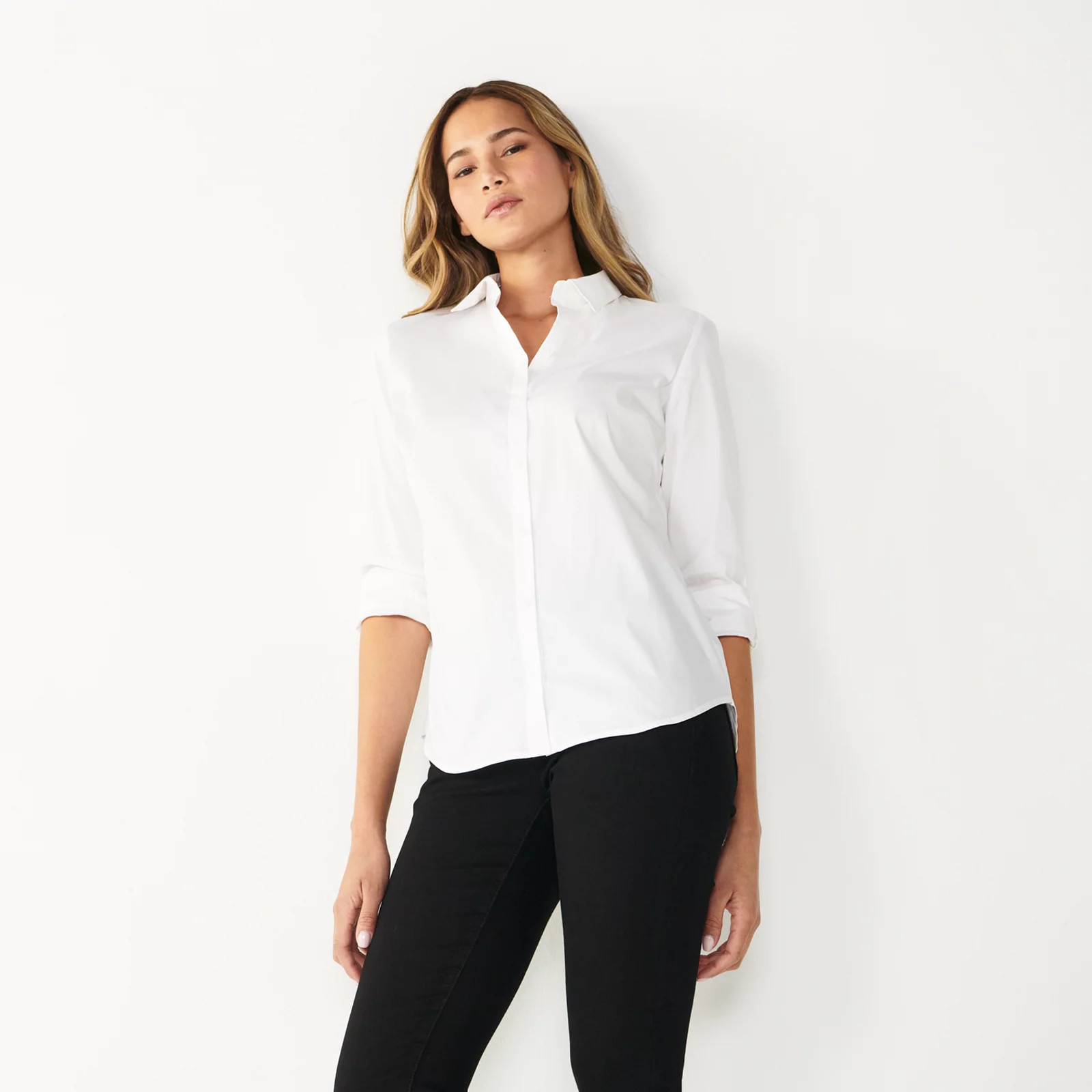 Women's Nine West Button-Down Tunic Shirt | Kohl's
