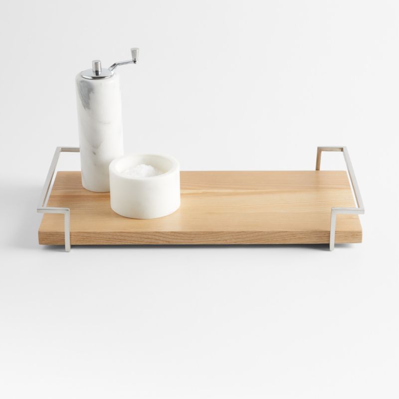 Lee Wooden Countertop Tray | Crate & Barrel | Crate & Barrel