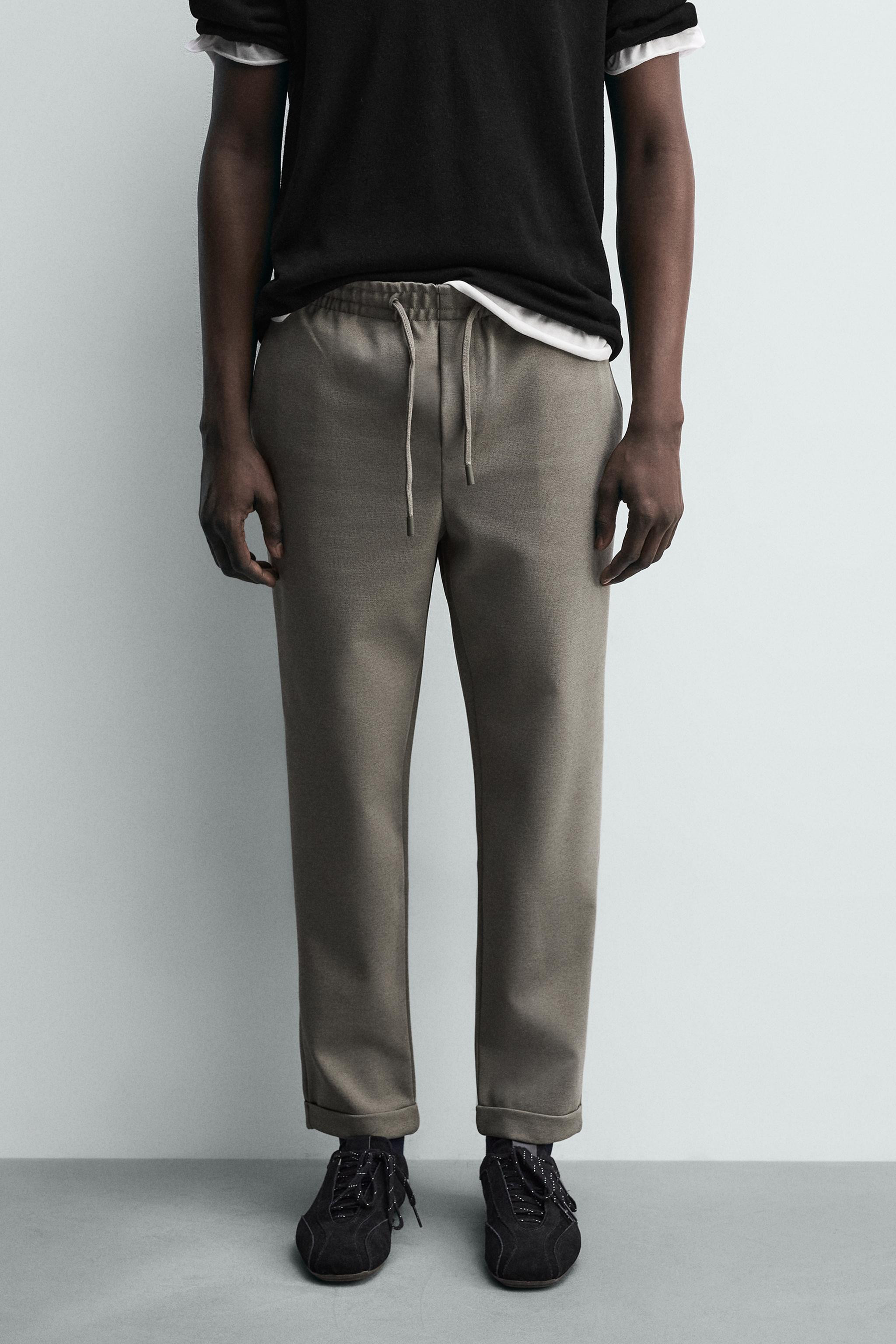 EASY CARE JOGGER WAIST PANTS | Zara US