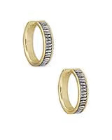 Jack Gold Hoop Earrings in White Crystal | Kendra Scott