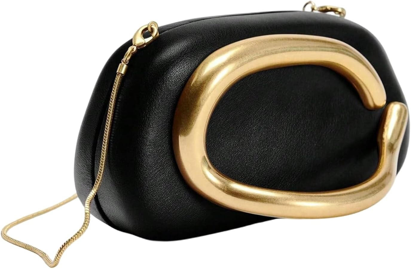 Milumia Women's Pu Leather Evening Handbags Elegant Metal Decor Crossbody Clutch Purses | Amazon (US)