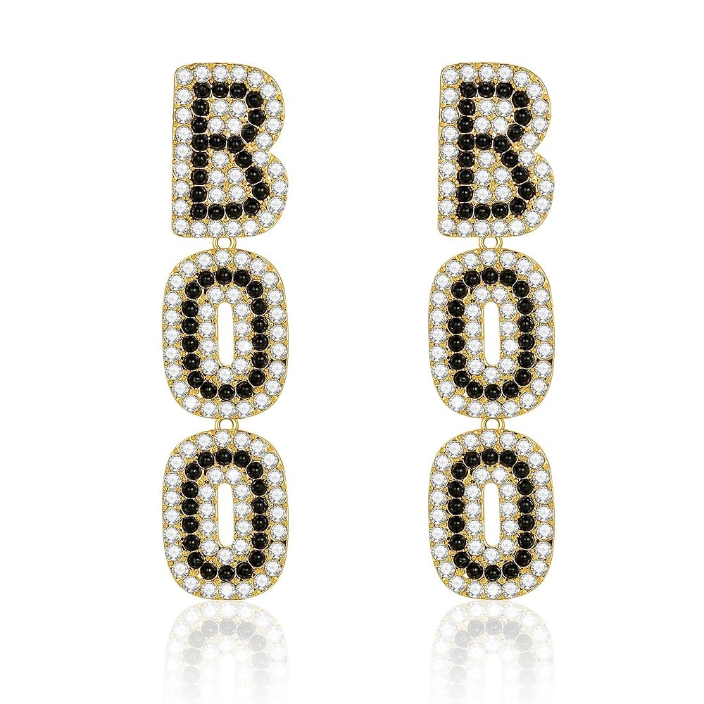 WOWORAMA Halloween Earrings Cute Pumpkin Earrings for Women Fun Crystal Pumpkin Stud Earrings Fun... | Amazon (US)