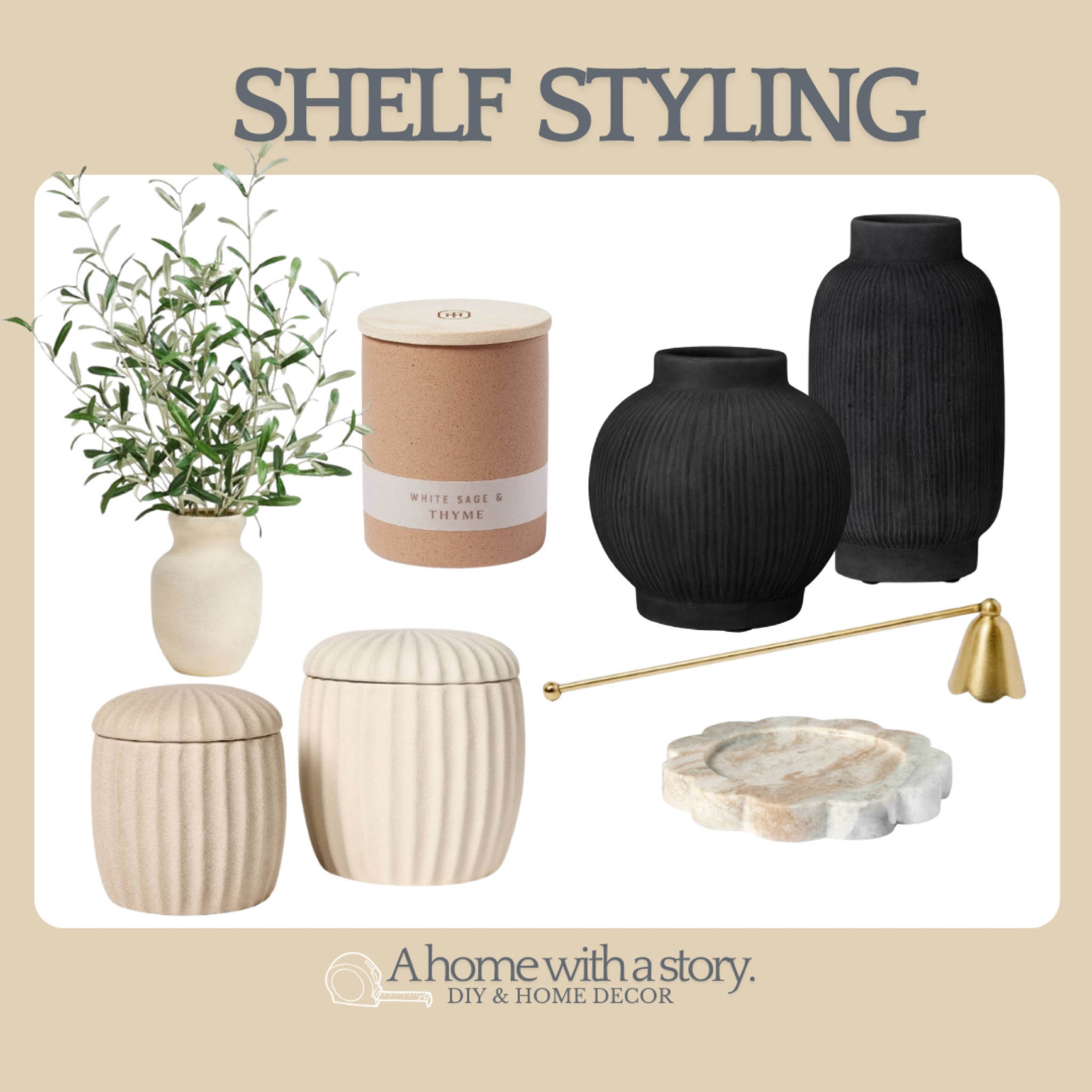 Add in various heights and widths when styling your shelf! Here are some fall items! 

#LTKHome #LTKFallSale #LTKSeasonal