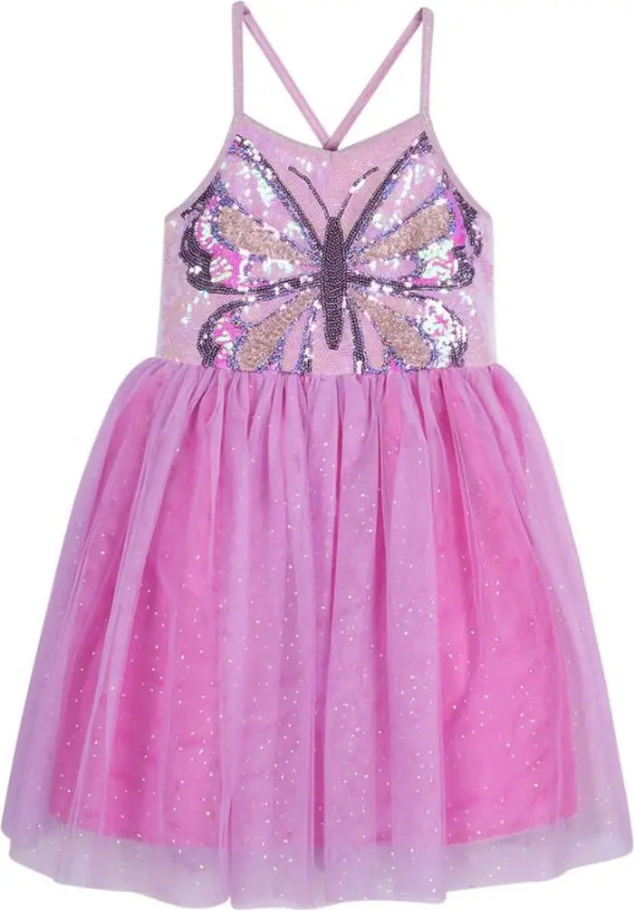 Zunie Kids' Sequin Butterfly Taffeta Dress | Nordstrom | Nordstrom