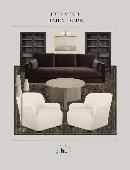 how i’d style today’s designer dupe! 

pottery barn briar chair dupe, look for less, walmart finds, walmart home, white cozy accent chair, sherpa accent chair, boucle accent chair, living room inspo, living room decor, family room inspo, family room decor, brown sofa, black bookcase, ruggable 

#LTKsalealert #LTKfindsunder100 #LTKhome