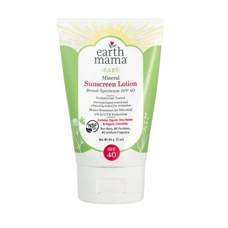 Earth Mama Organics Baby Mineral Sunscreen Lotion SPF 40 | Walmart (US)