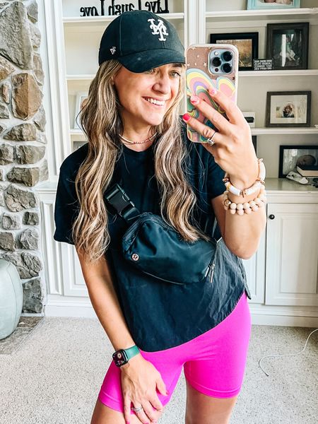 Sports mom uniform activated lol! Love this comfortable Pumiey jumpsuit! Easy to style! Casual outfit • comfy look • Lulu belt bag • baseball hat • weekend vibes • errands 

#LTKfitness #LTKfindsunder50 #LTKSeasonal