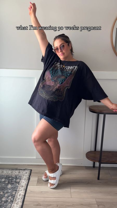 Catch me in an oversized tshirt and biker shorts all summer! 

My favorite place for oversized tshirts is Arula.. they have the most comfy tshirts! I usually size up one for super oversized like this one!

These oversized biker shorts I live in from Blanqi, and are kind of a splurge, so I linked some affordable options too.



#LTKMidsize #LTKPlusSize #LTKBump