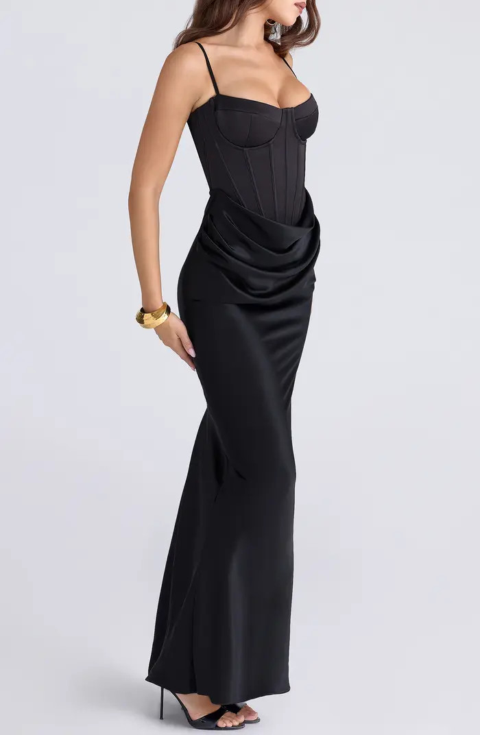 Valentina Corset Satin Gown | Nordstrom