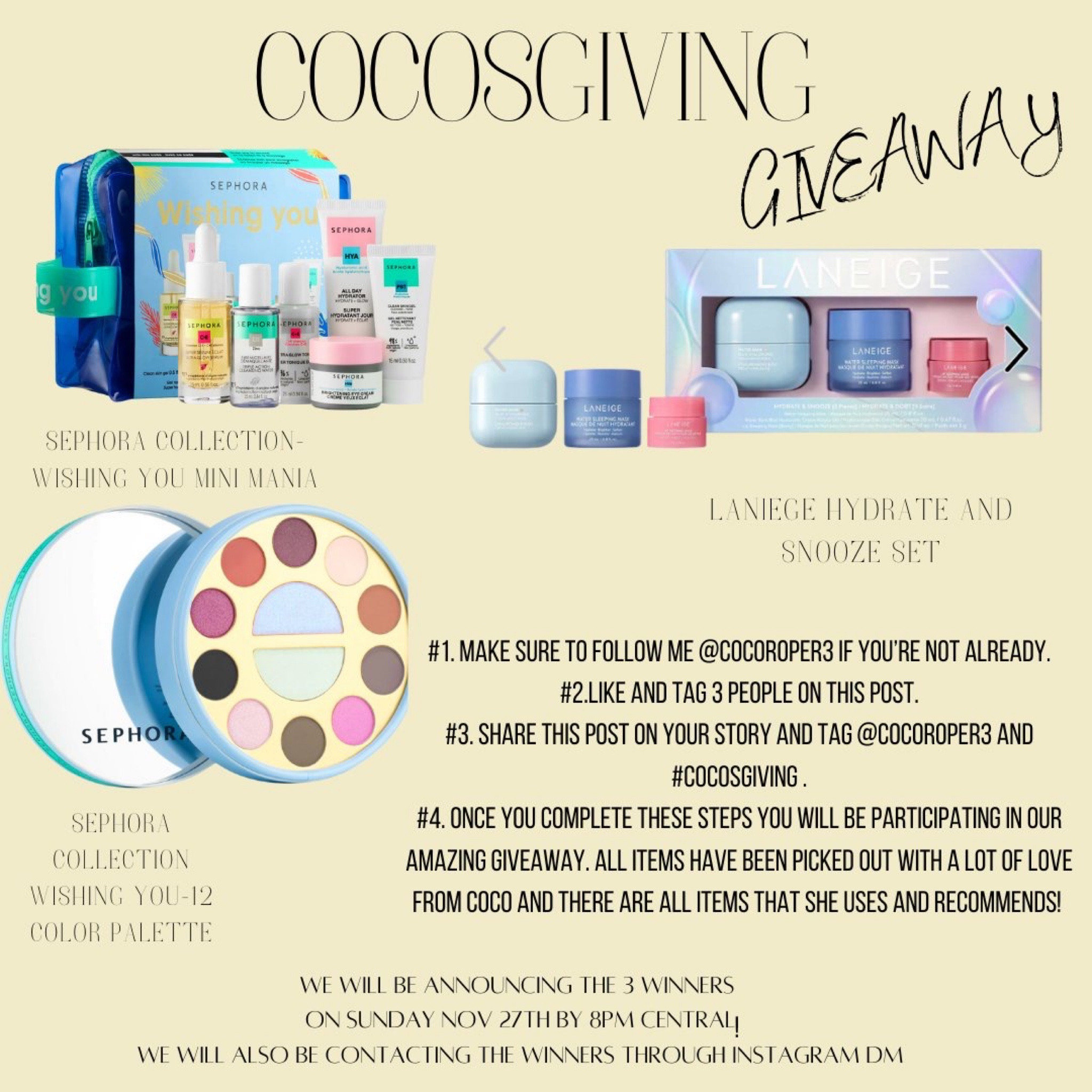 Cocosgiving giveaway!!!!!!! 
All directions and details on IG @cocoroper3 

#LTKHoliday #LTKU #LTKGiftGuide