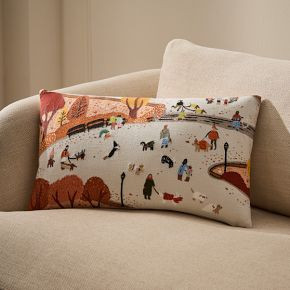 Nicole Cicak Halloween Dog Park Pillow Cover | West Elm (US)