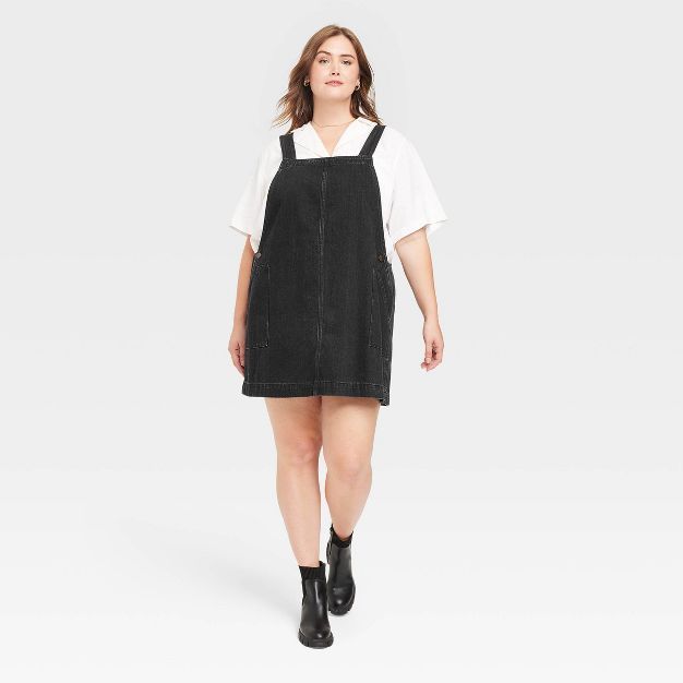 Women's Sleeveless Denim Shift Dress - Universal Thread™ Black | Target