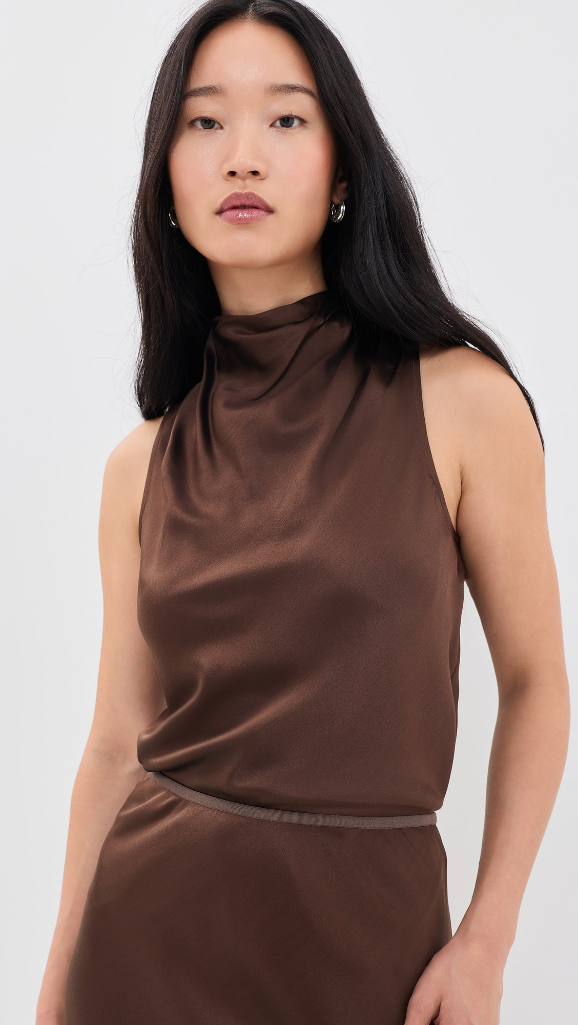 Helmut Lang Tie Neck Silk Top | Shopbop | Shopbop