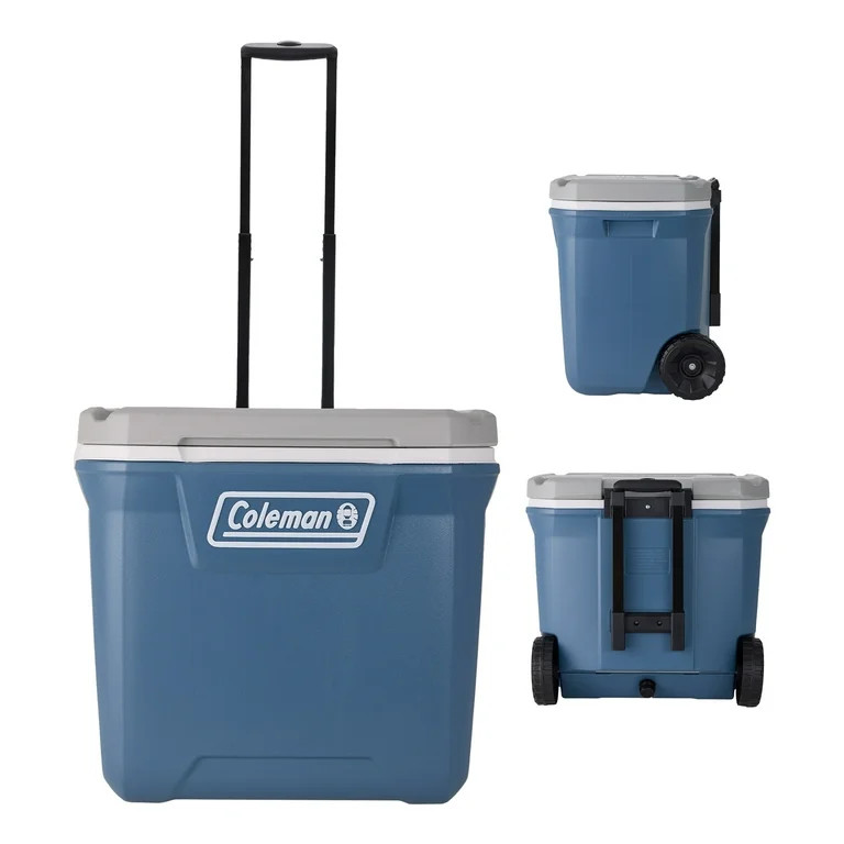 Coleman 316 Series 60QT Ice Chest Rolling Cooler with Wheels, Lakeside Blue | Walmart (US)