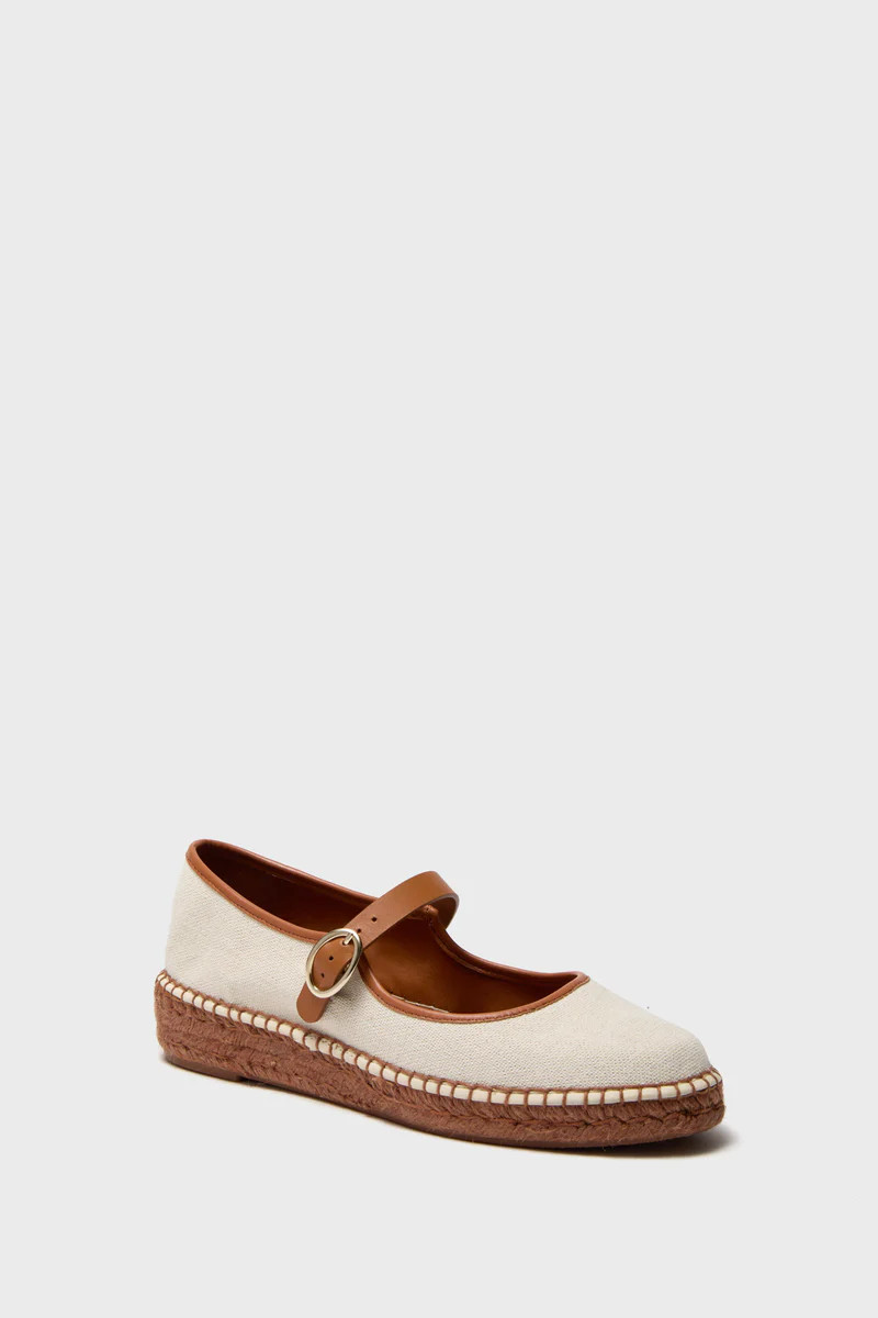 Ivory Canvas Jamie Espadrille Flats | Tuckernuck (US)
