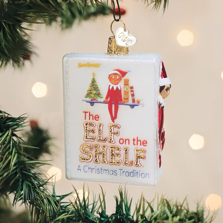 Old World Christmas The Elf on The Shelf Book Glass Blown Ornament for Christmas Tree, Handcrafte... | Amazon (US)