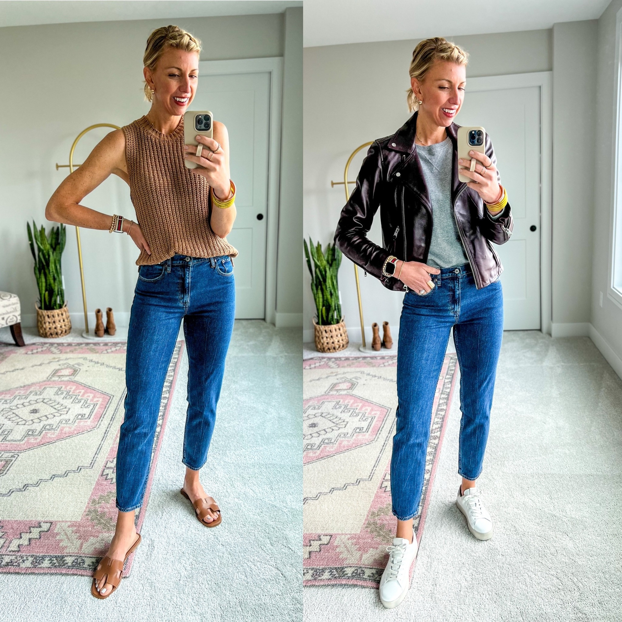 A great pair of slim straight jeans are perfect to wear now & into fall! The great thing about this silhouette is they go with so many different shoe options from flats to sandals to a bootie! I’m wearing my true to size. 

#LTKBacktoSchool #LTKxAF #LTKOver40