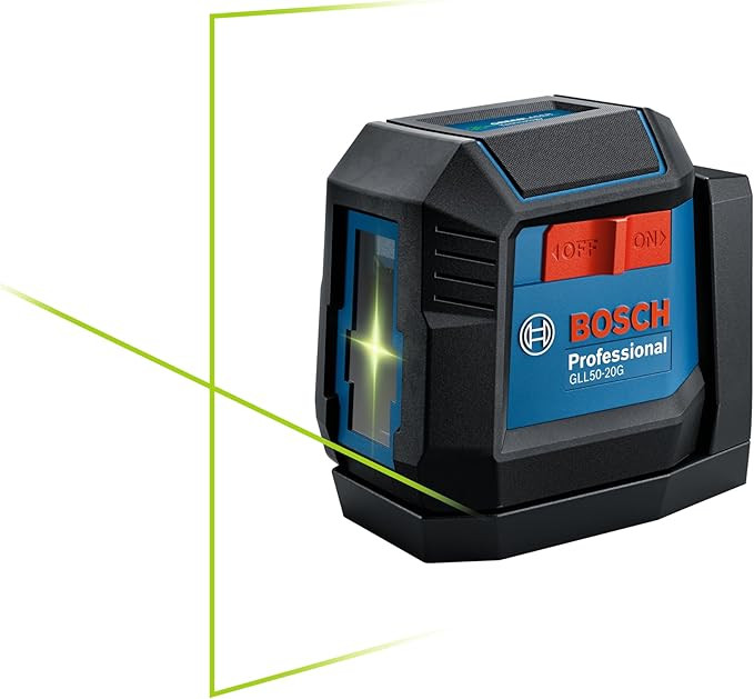 BOSCH GLL50-20G 50 Ft Green-Beam Self-Leveling Cross-Line Laser, Includes Integrated Magnetic Mou... | Amazon (US)