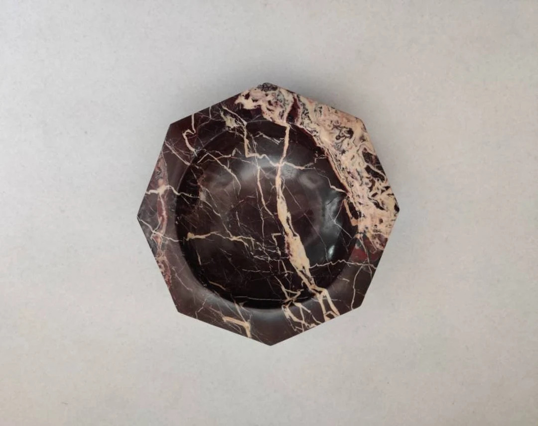 Decorative Marble Catch Hall Bowl | Natural Veined Marble Bowl | Fruit Bowl | Jewellery Dish Bowl... | Etsy (US)