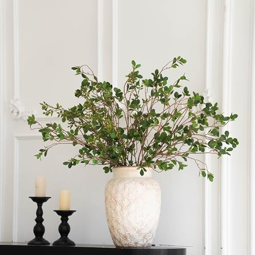 MISSPIN Artificial Flowers with Greenery Stems Faux Plants Indoor Branches for Tall Vase Ultra-Re... | Amazon (US)