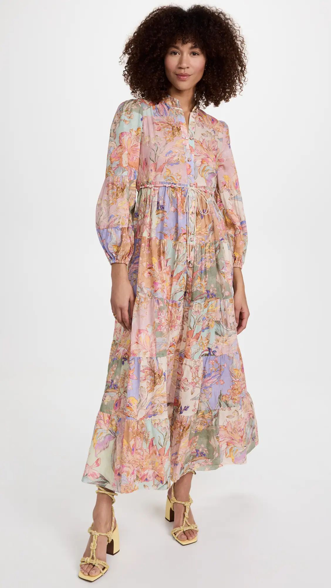 Zimmermann Cira Tiered Shirt Dress | Shopbop | Shopbop