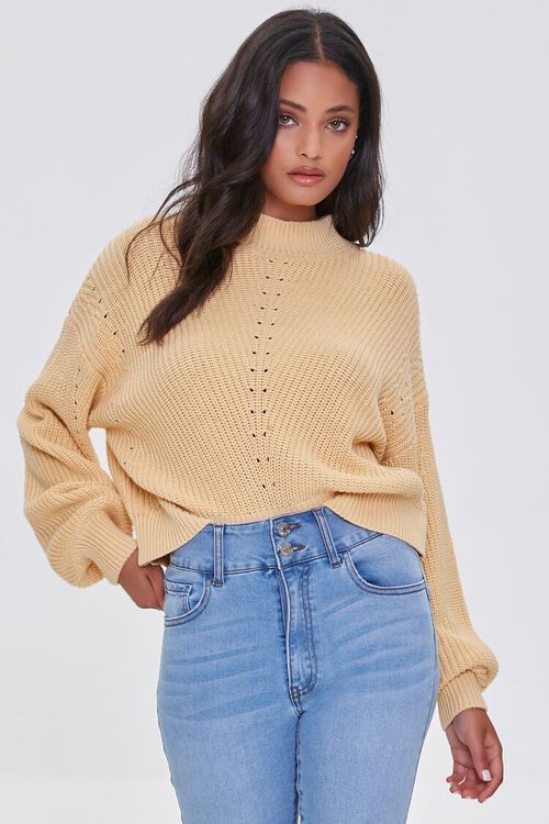 Mock Neck Ribbed Sweater | Forever 21 (US)