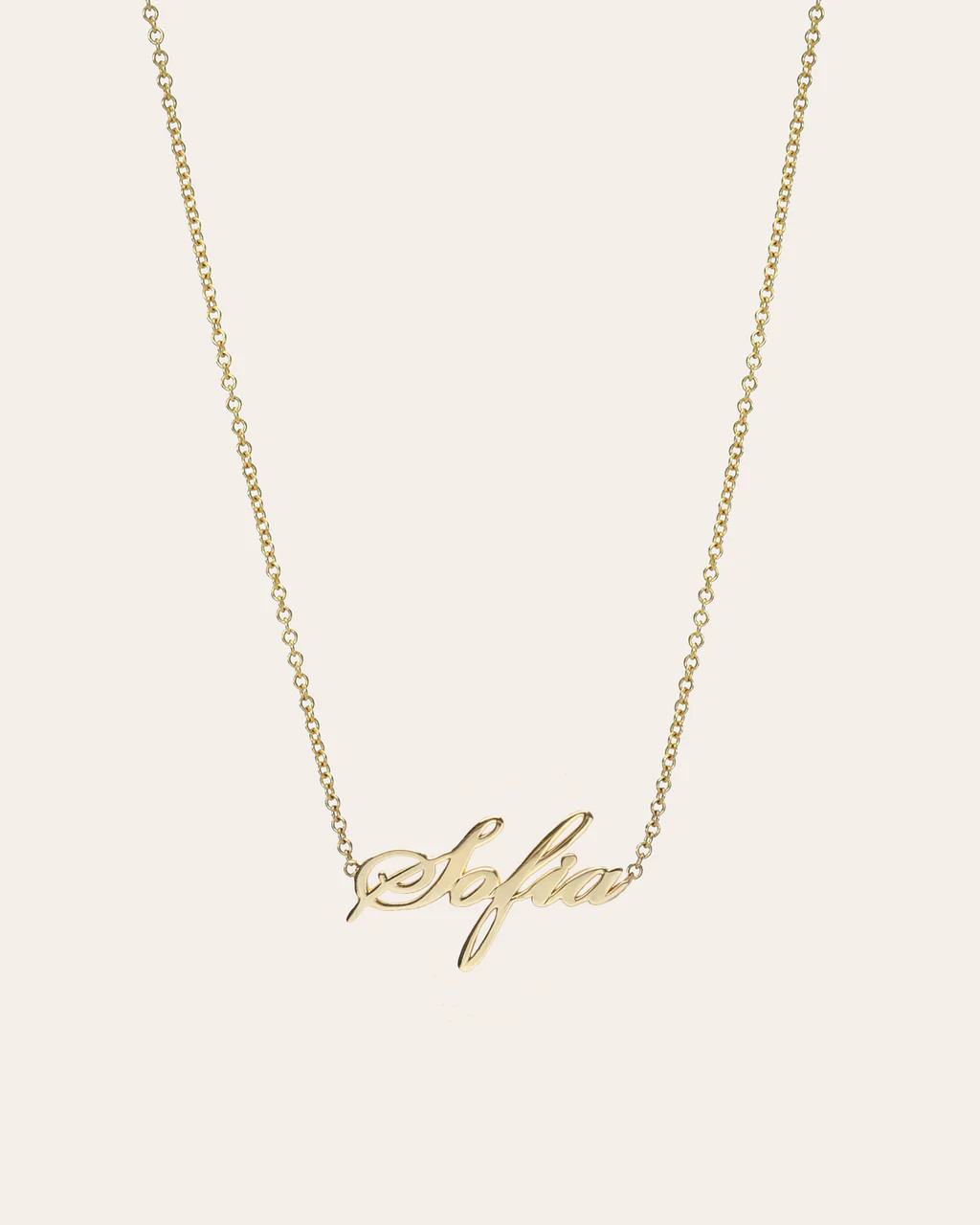 14k Gold Script Name Necklace | Zoe Lev Jewelry
