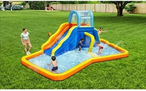 Up In & Over The Aquatic Adventure Mega Water Park Inflatable with Slide 224" L x 157" W x 106" H | Amazon (US)