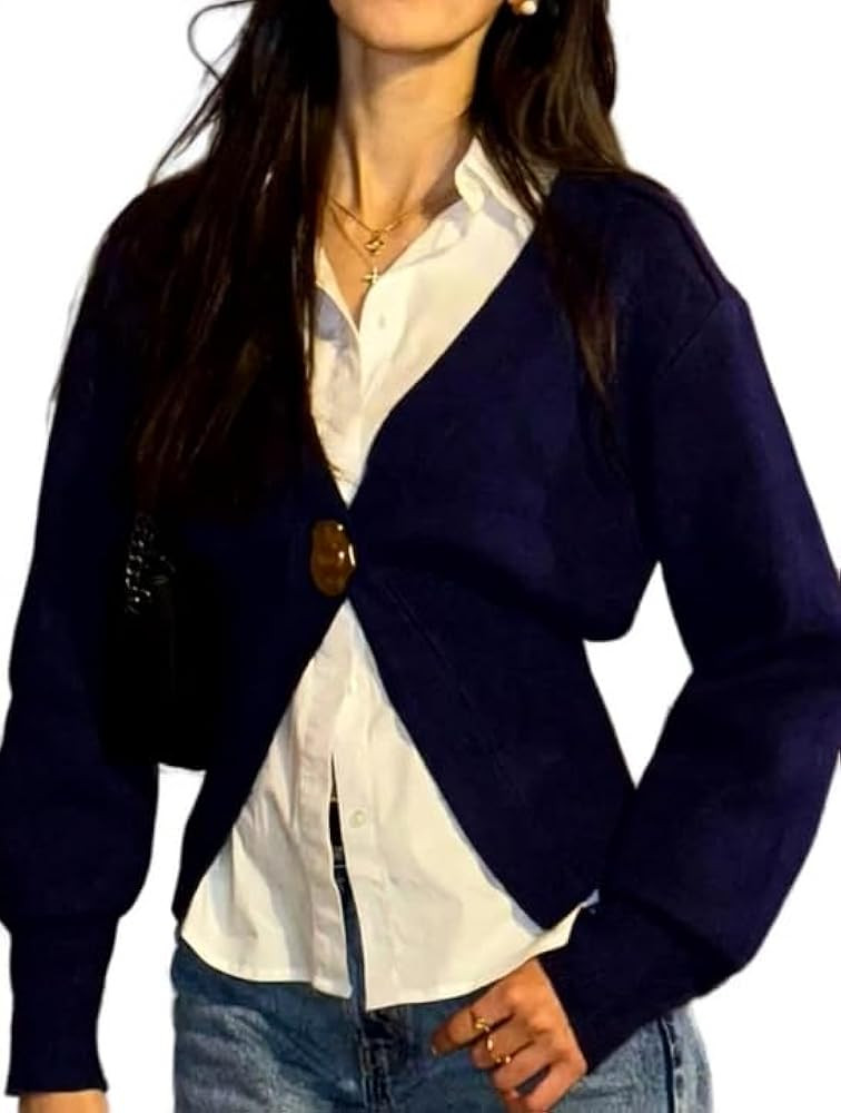 Single-Button Knit Cardigan | Amazon (US)