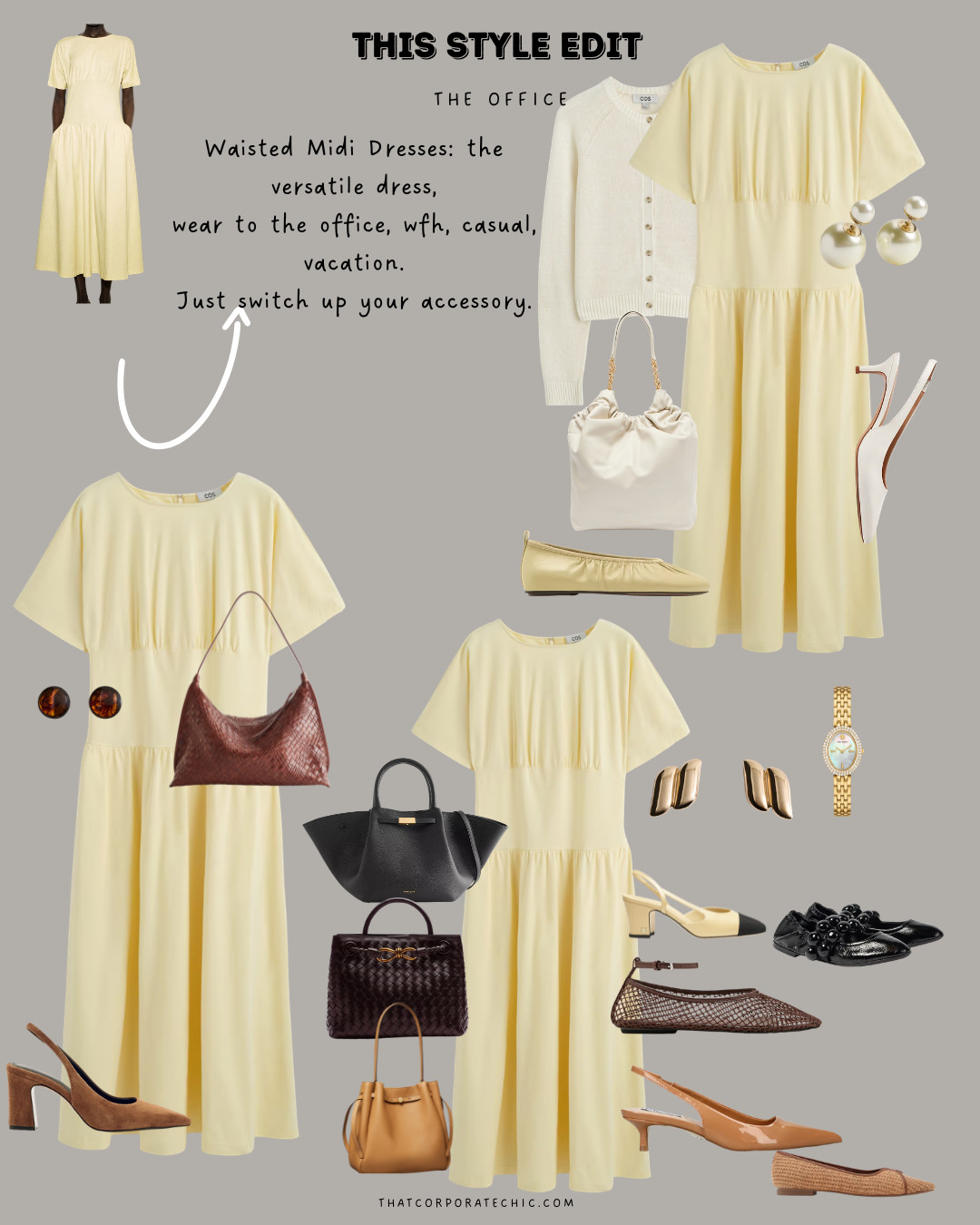 One dress styled in three ways.

Summer dress
Chic dress outfit idea
Summer chic office look
Smart casual workwear look
Thatcorporatechic styled workwear

#LTKsummer #LTKdresses #LTKworkwear