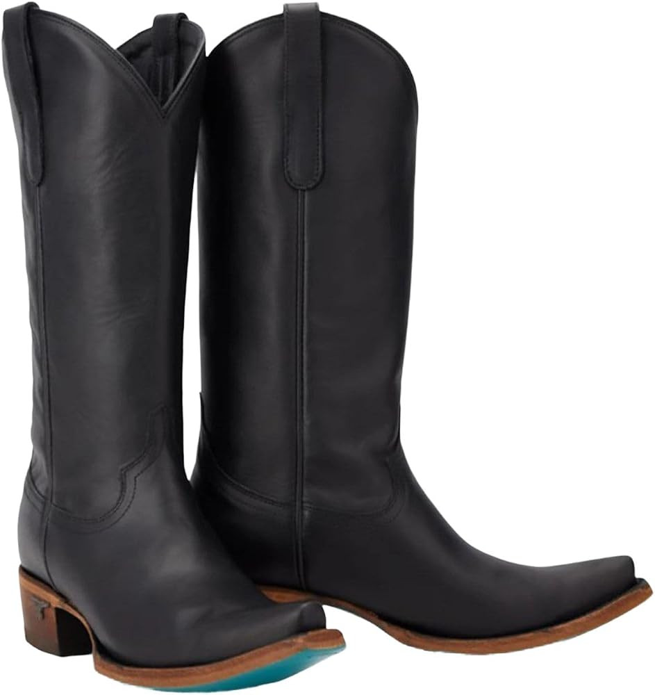 Lane Women's Emma Jane Western Boot Snip Toe - LB0558B 8 1/2 M US Black | Amazon (US)