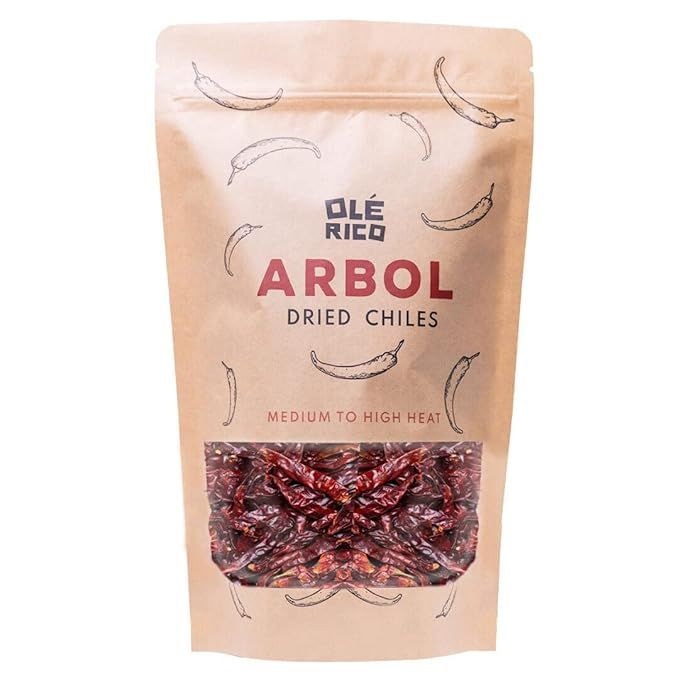 Dried Whole Red Chili Peppers 4oz - Chile de Arbol Dried Peppers, Premium Dried Chiles, Spicy Hot... | Amazon (US)