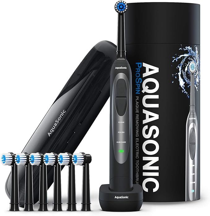 AquaSonic ProSpin – Ultra Whitening & Plaque Removing Electric Toothbrush – Smart LED Pressur... | Amazon (US)