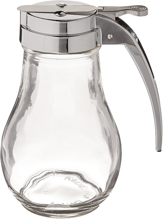 Tablecraft H414 Syrup Dispenser with Chrome Plated Metal Top, 14 oz, Clear | Amazon (US)