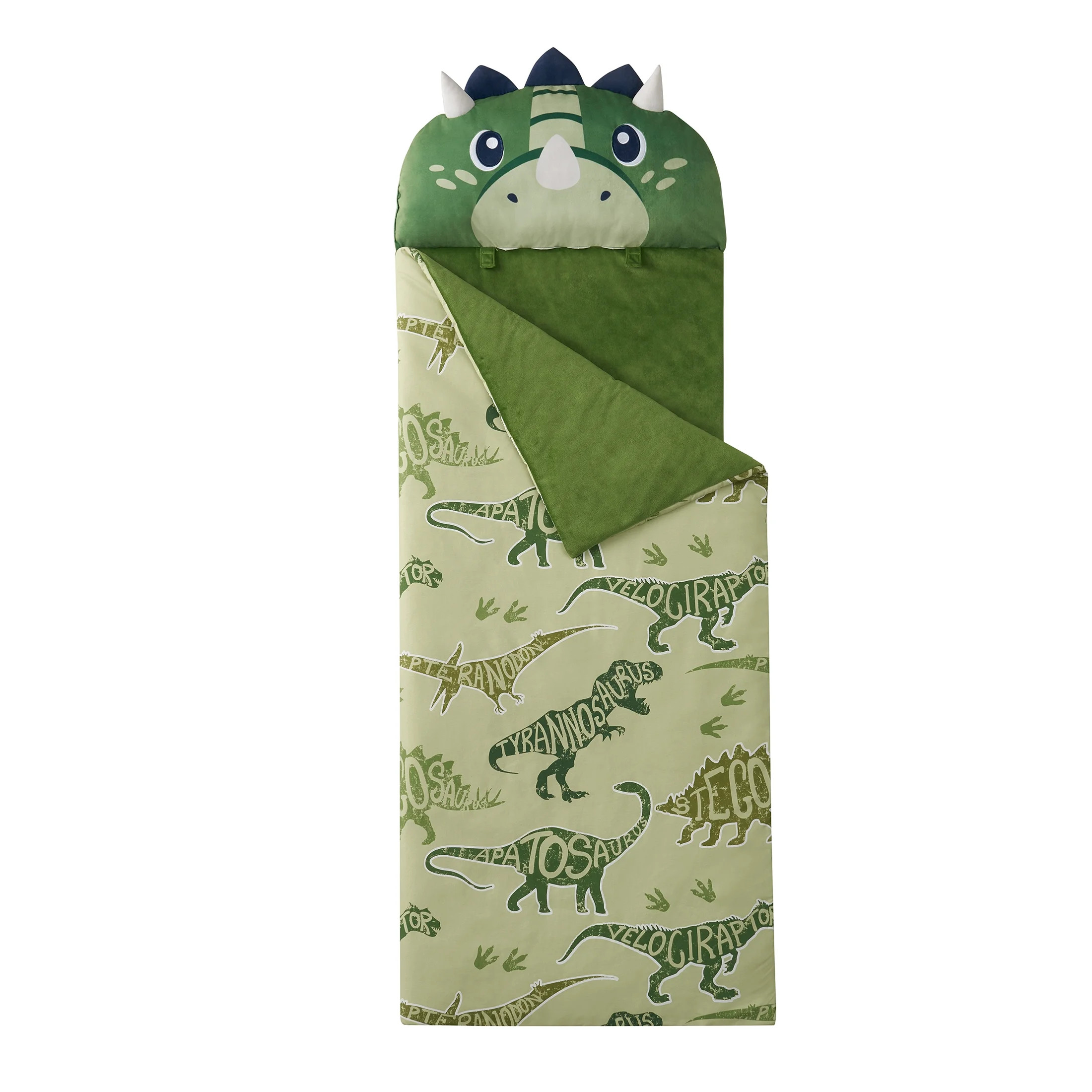 Your Zone Green Dinosaur Glow in the Dark Kids Nap Mat, 24" x 70" | Walmart (US)