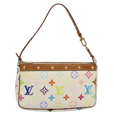 LOUIS VUITTON Multicolor Pochette Accessoires Pouch White M92649 LV Auth 55520  | eBay | eBay US