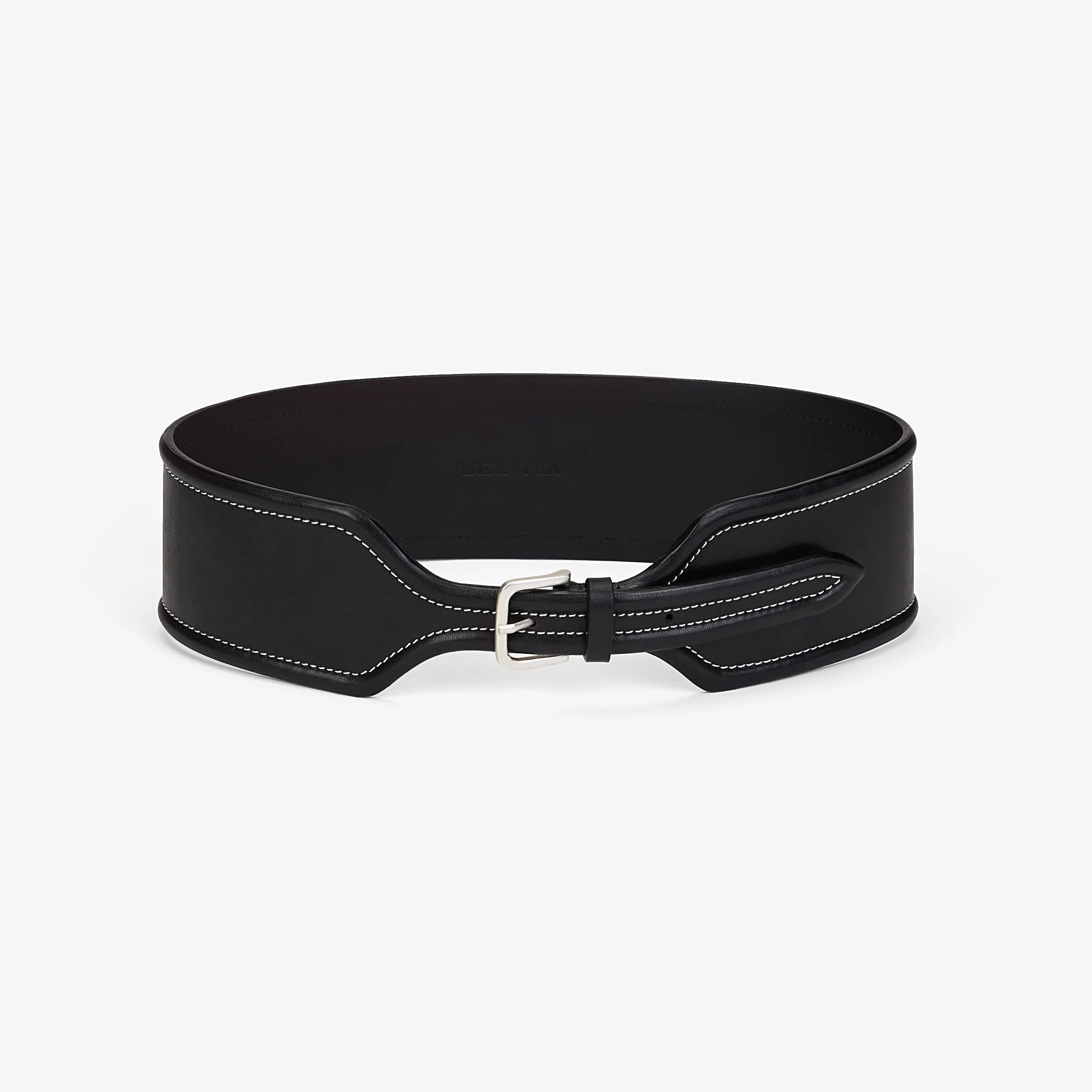 Wide Stitched Belt :: Black | MM LaFleur