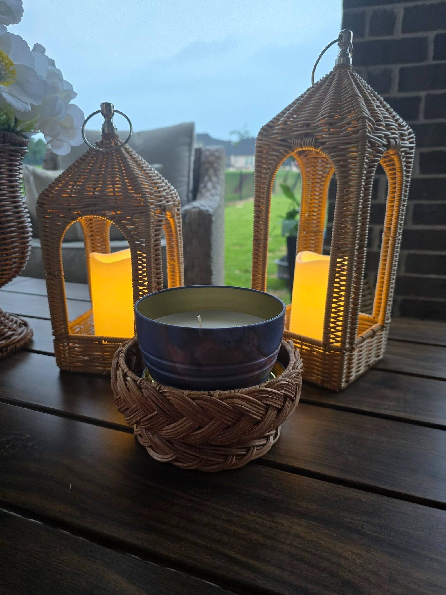 Obsessed with this little swap 😍🍷✨
Using my wine holder as a citronella candle stand and it’s giving ✨ patio vibes ✨

Functional and cute… we love a good hack 🙌
Perfect for keeping the bugs away while still looking aesthetic 🦟❌

Linked this setup for you 🔗👇
#ltkhome #ltkfinds #patiodecor #outdoorliving #targetfinds #summerstyle #homedecorfinds 

 