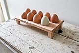 Egg Holder - Farm Table Egg Crate Oak Tray Rustic Holds 9 Eggs Modern Handmade | Amazon (US)