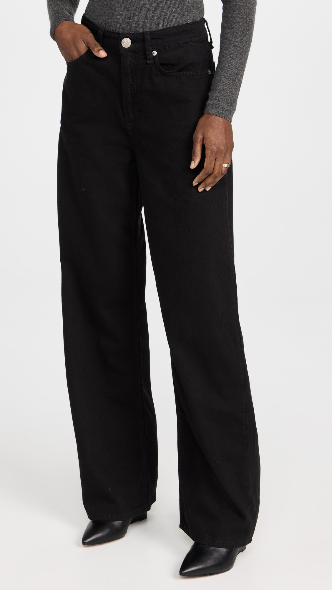 rag & bone Featherweight Logan Jeans Black 23 | Shopbop