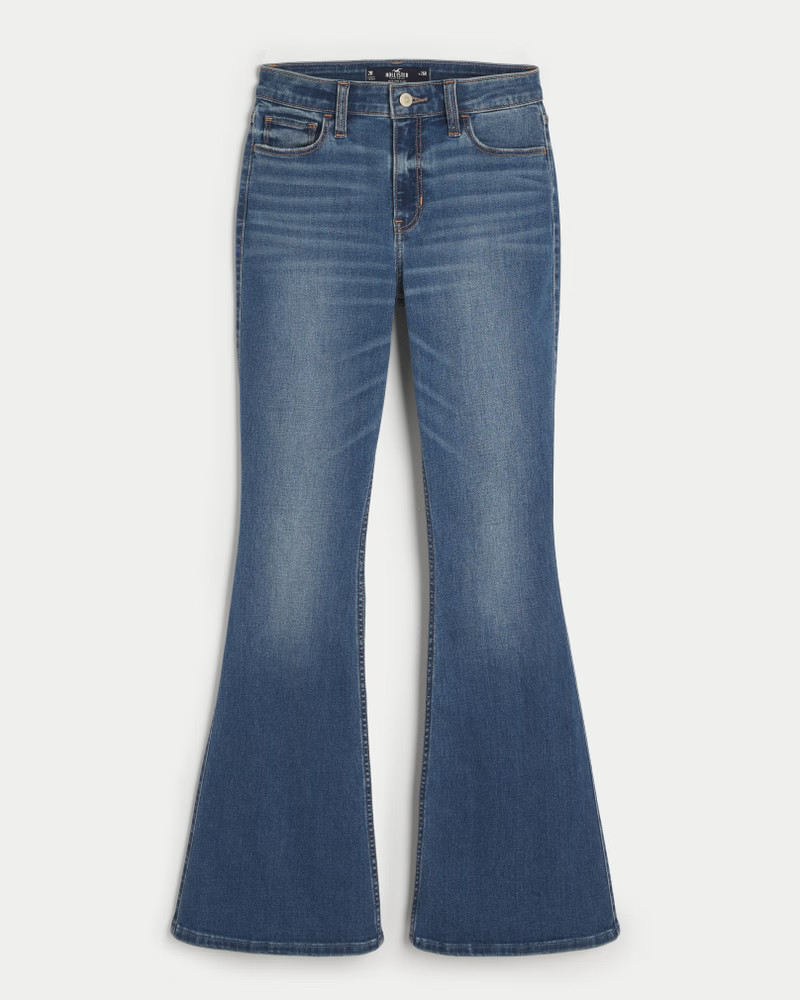 Women's High-Rise Medium Wash Flare Jeans from Hollister | Hollister (US)
