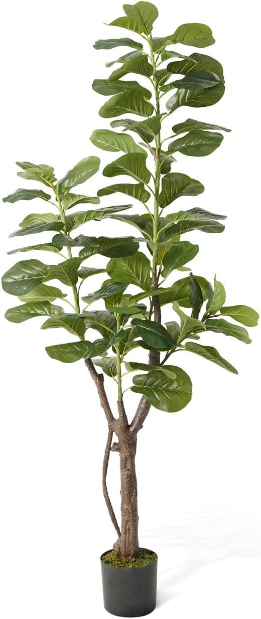 CAPHAUS Artificial Fiddle Leaf Fig Tree, 6/7 Feet in Pot with Dried Moss, for Indoor House Home O... | Amazon (US)