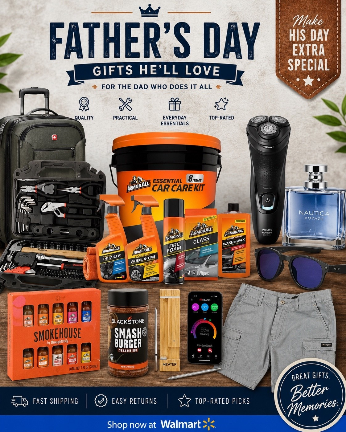 Father’s Day gift guide = handled ✔️

From grill masters to road trip dads, these are the gifts he’ll actually use 👏🔥
Tools, car care, tech, cologne, travel essentials & more — all Walmart finds that make shopping easy this year.

🎁 Perfect for:
• The BBQ Dad
• The Handy Dad
• The Always-on-the-Go Dad
• The “Don’t get me anything” Dad 😅

Save this for Father’s Day shopping and tap the links before the bestsellers sell out! 🛒 #FathersDayGifts #WalmartFinds #GiftGuideForHim #MensGiftIdeas #FathersDayShopping #WalmartDeals #DadApproved

#LTKMens #LTKTravel #LTKActive