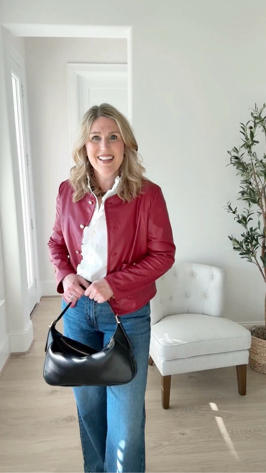 Jacket is stretchy and runs tts. It is on sale for under $100. 🙌
Denim don’t have any stretch. They run snug. They are high waisted and wide legged. Very soft and comfortable.

#LTKWatchNow

#LTKSeasonal #LTKWorkwear #LTKFindsUnder100 #LTKSaleAlert #LTKBeauty #LTKMidsize #LTKGiftGuide #LTKStyleTip #LTKShoeCrush #LTKItBag #LTKFindsUnder50

#LTKootd #LTKHoliday