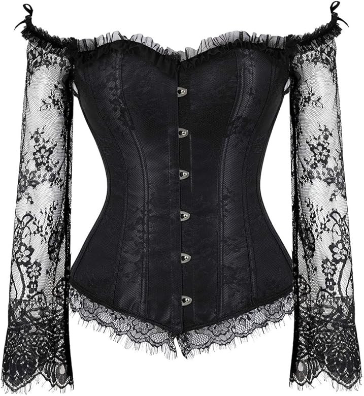 Corsets for Women's Princess Renaissance Corset Overbust Top Printing Bustier Suits | Amazon (US)