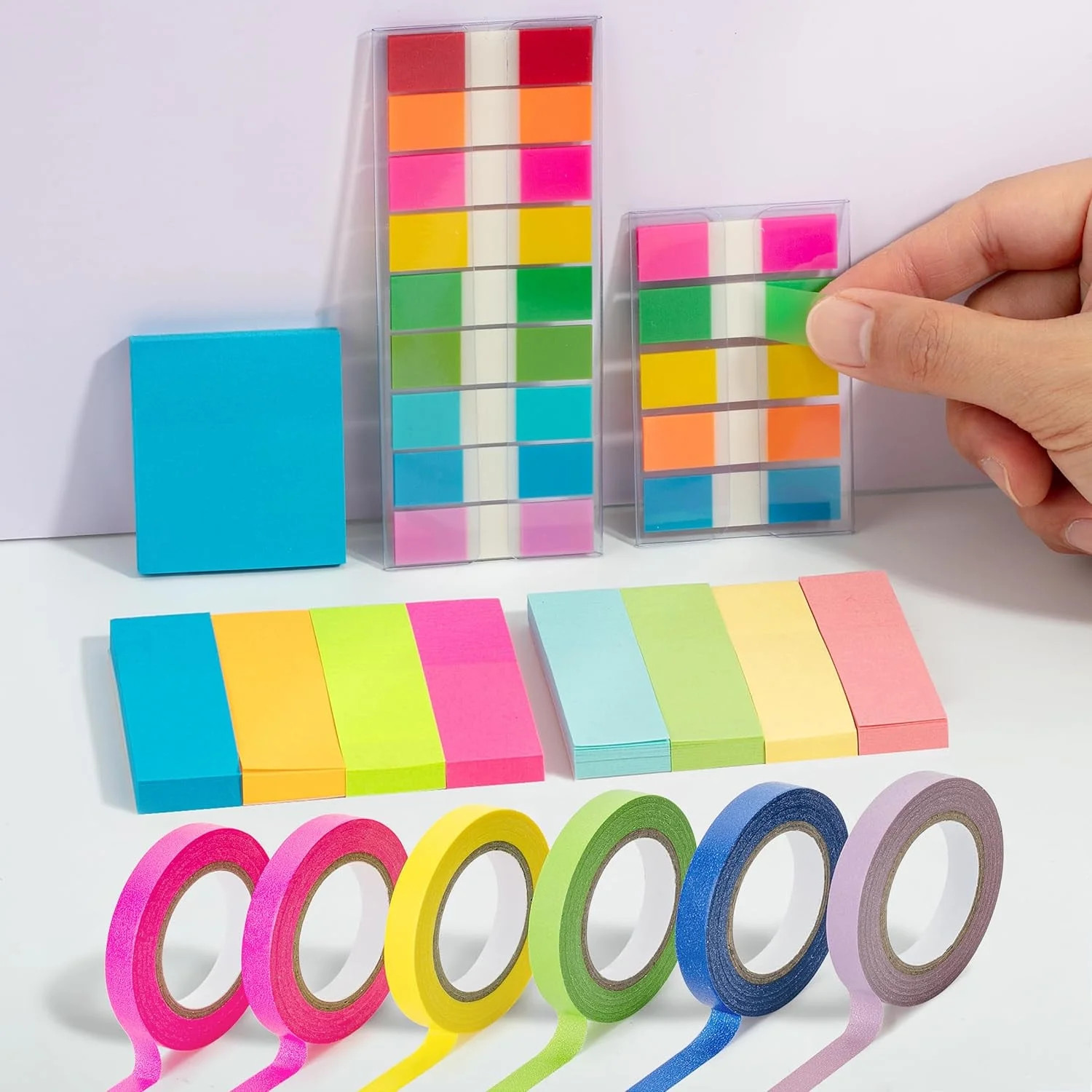Mr. Pen- Sticky Note and Tape Set, Sticky Index Tabs, Small Sticky Notes, Highlighter Tape, Color... | Walmart (US)